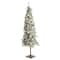 6ft. Pre-Lit Flocked Alpine Artificial Christmas Tree, Clear LED Lights